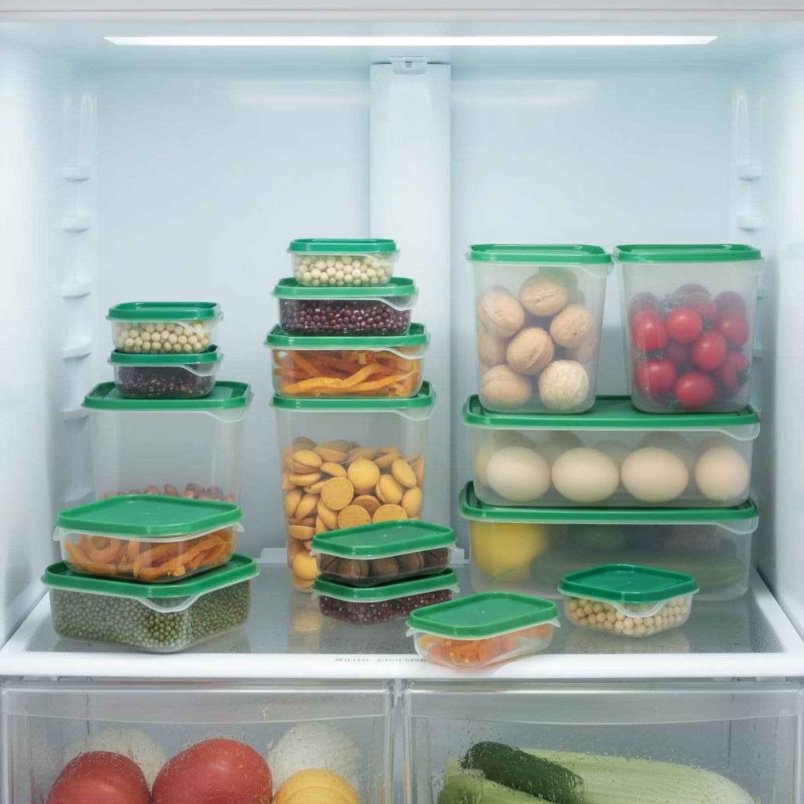 Food Storage Containers With Lids - 17 Buah Set Kotak Penyimpanan Kulkas