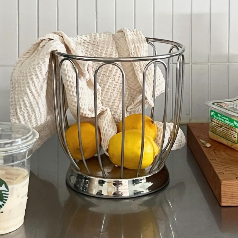 Food Storage Restaurant - Keranjang Buah Minimalis 304 Stainless Steel,