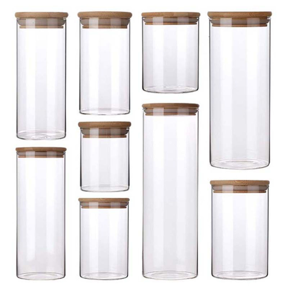 Food Storage Glass Box - 4/8 Buah 250Ml 500Ml 1000Ml Toples