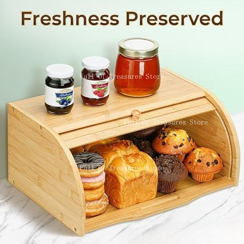 Bread Box Bamboo - Kotak Roti Bambu Cocok untuk Penyimpanan