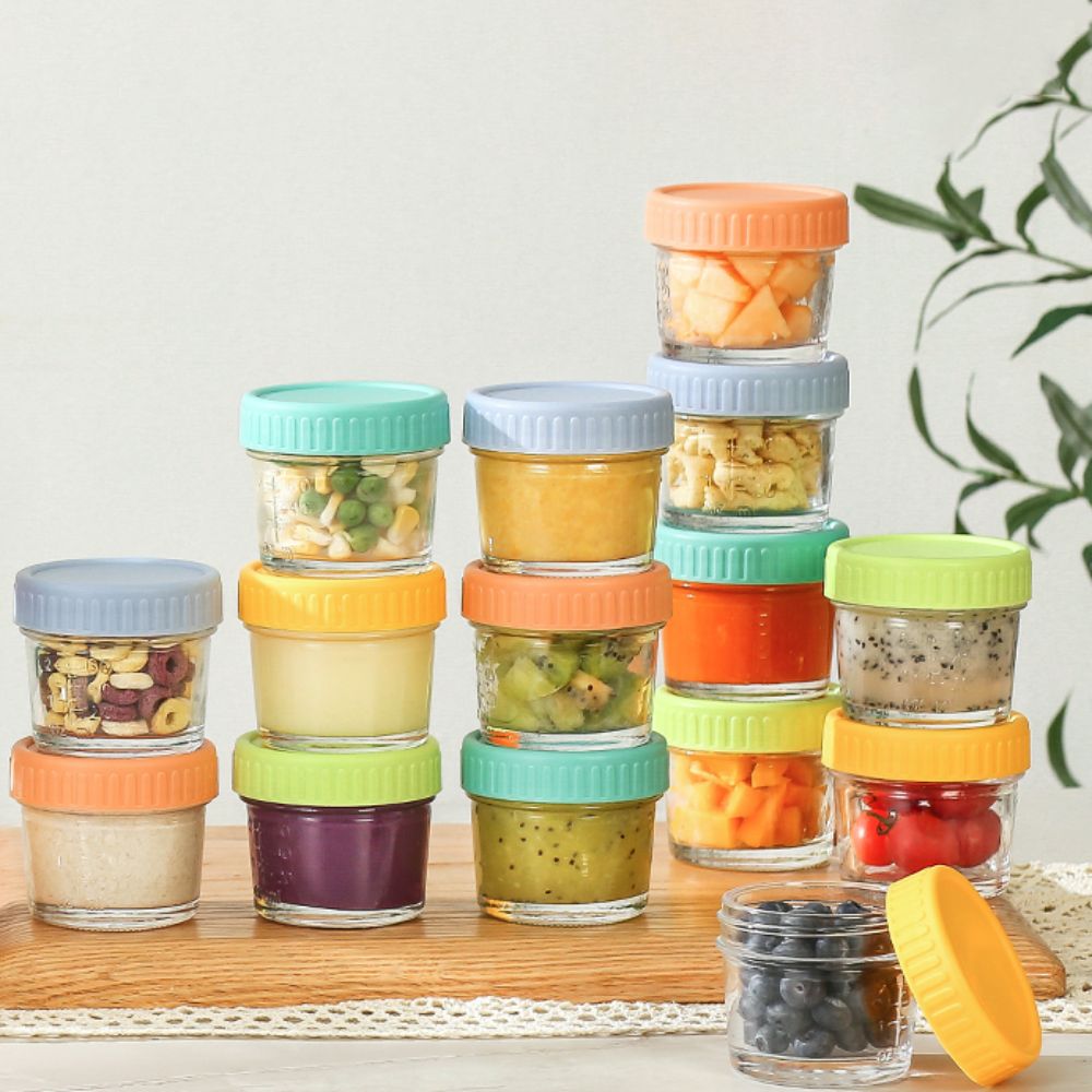 Food Storage Glass Box - 6 Buah Stoples Makanan Bayi Kaca