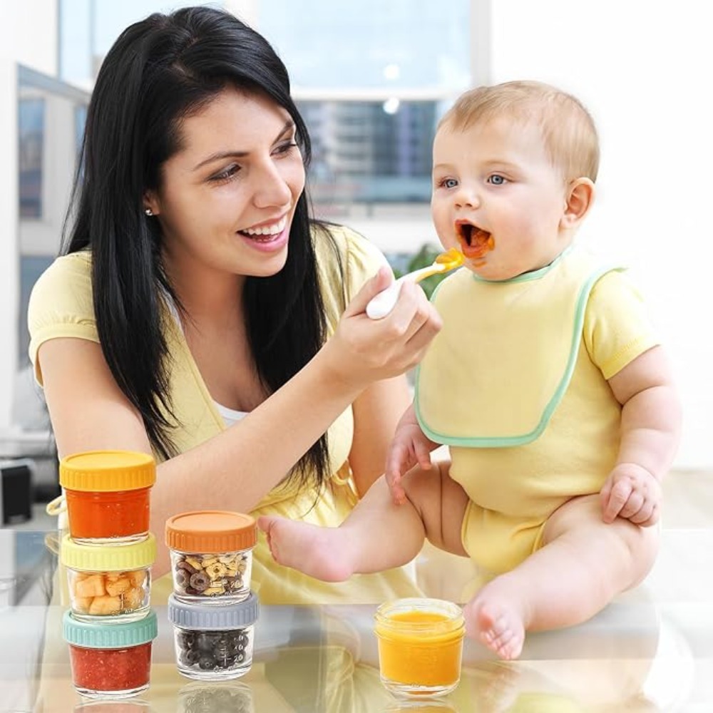 Food Storage Glass Box - 6 Buah Toples Makanan Bayi Kaca