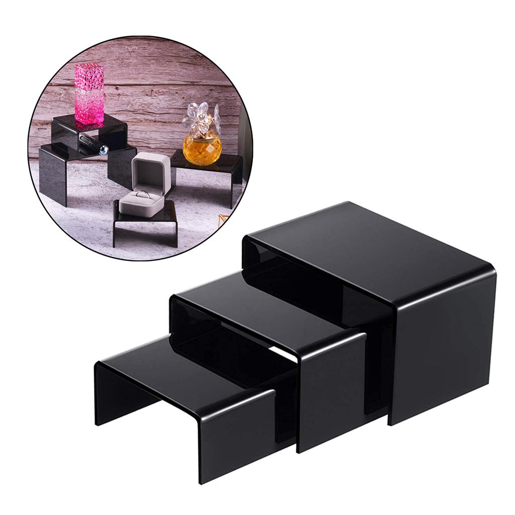 Food Storage Types - Akrilik Display riser berdiri tiga bagian