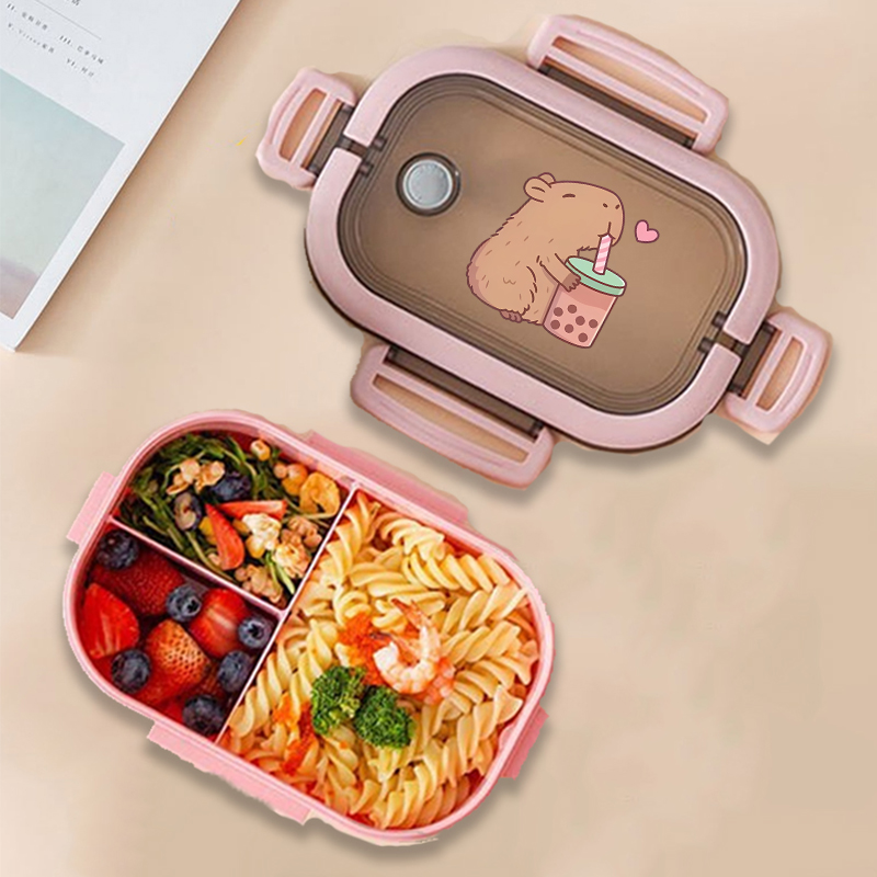 Food Storage Square Containers - Kotak Makan Siang Bento Capybara Anime