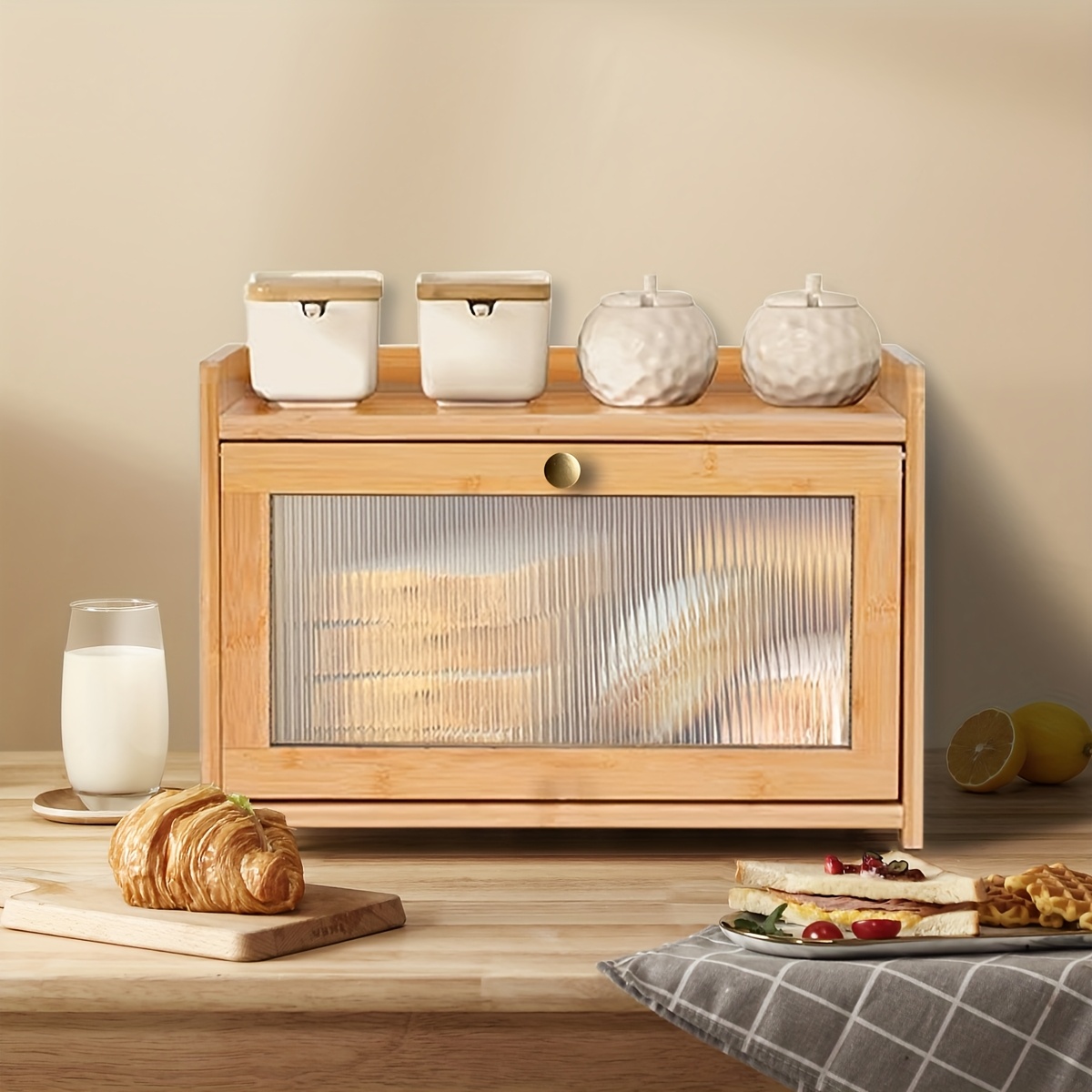 Bread Box Bamboo - Kotak Roti Bambu 2 Tingkat dengan
