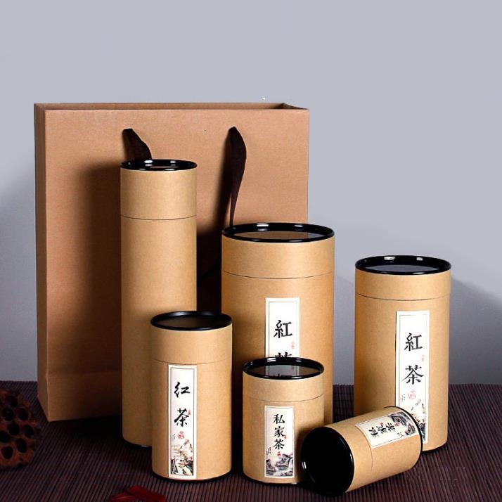 Food Storage Drawing - Kotak kemasan teh tabung gambar tabung