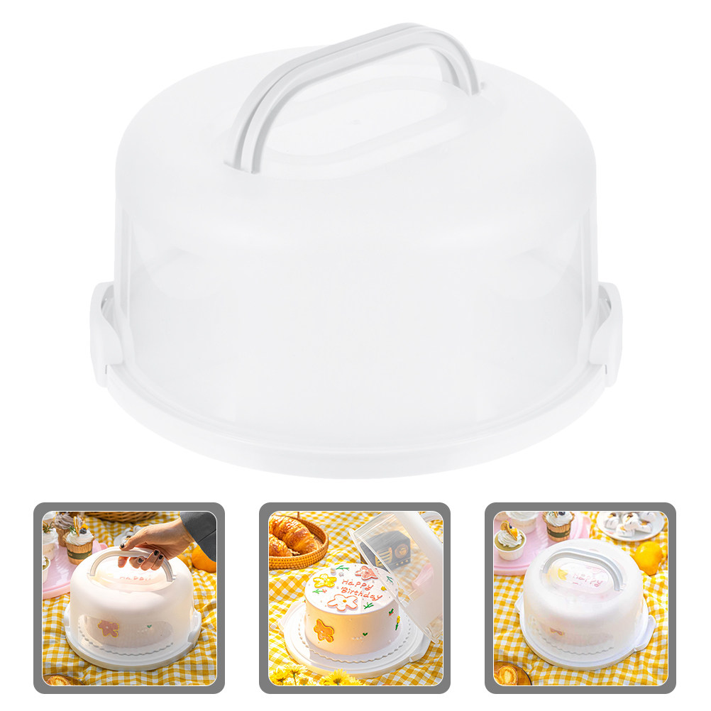 Food Storage Plastic Boxes - Kotak Penyimpanan Kue Bulat 10 Inci,