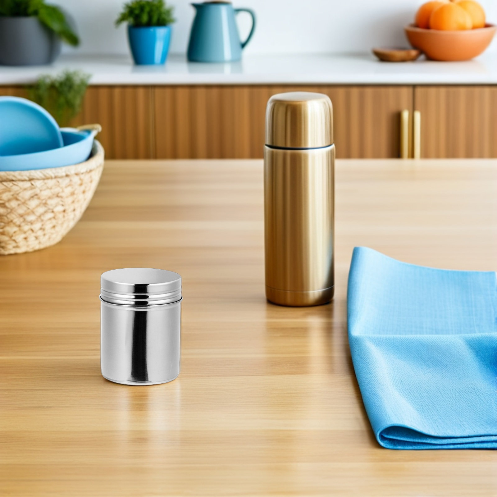 Food Storage In Stainless Steel - 2 Buah Wadah Penyimpanan Makanan Stainless