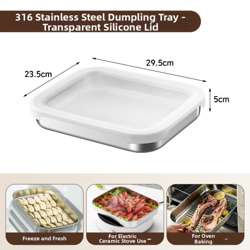 Food Storage Square Containers - Wadah Penyimpanan Makanan Stainless Steel Dengan