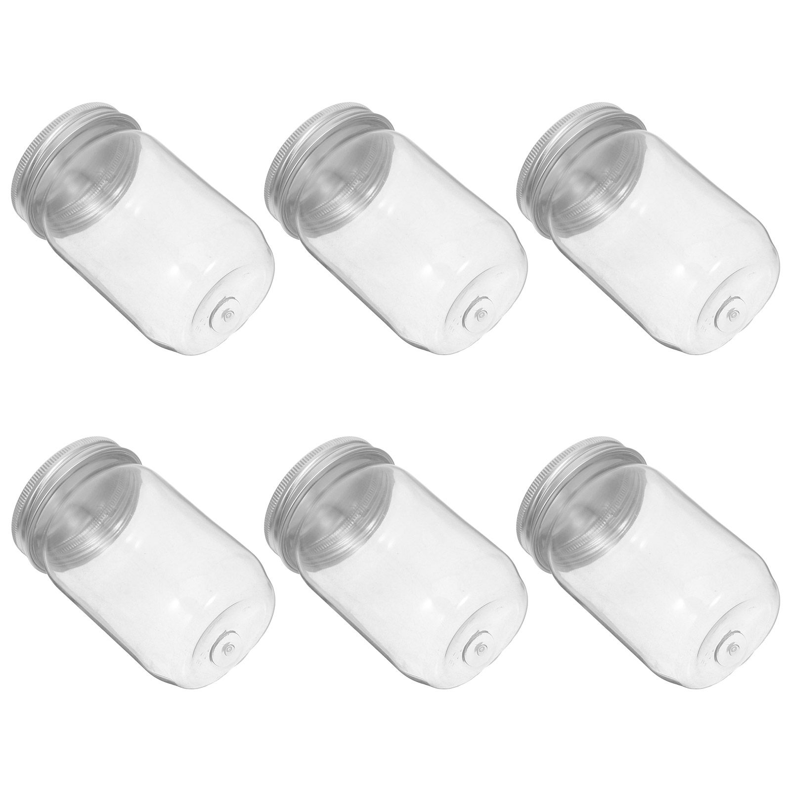 Food Storage Containers With Lids - 6 Buah Stoples Plastik Bening dengan