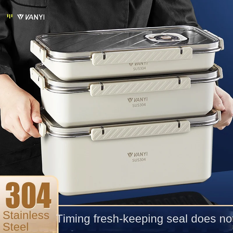 Food Storage Frozen - Kotak pangsit bersegel Crisper baja, kotak
