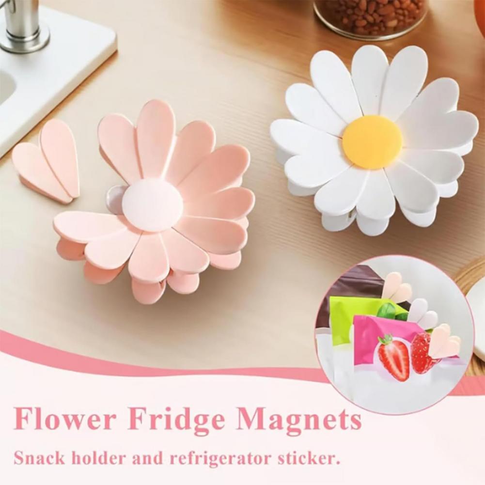 Food Storage Types - Magnet Kulkas 2-in-1 Tipe Bunga, Penjepit