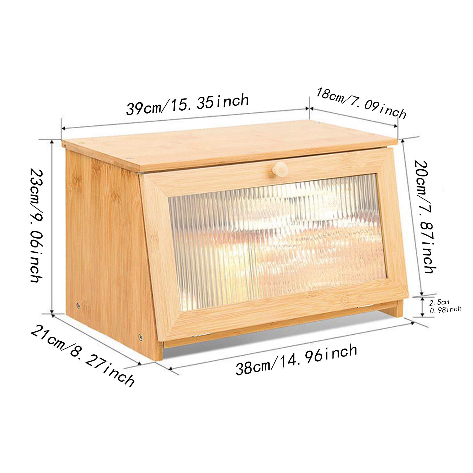 Bread Box Bamboo - Kotak Roti Bambu Persegi Panjang dengan