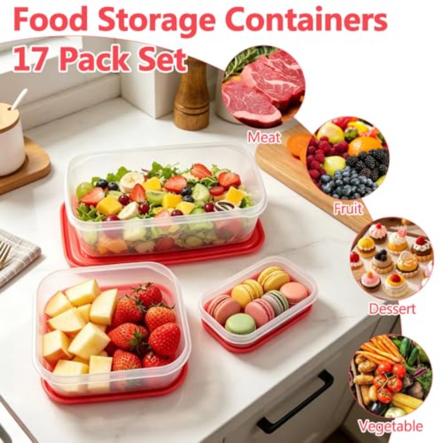 17Pcs Set Wadah Penyimpanan Ma - Food Storage Kits ulasan dan harga