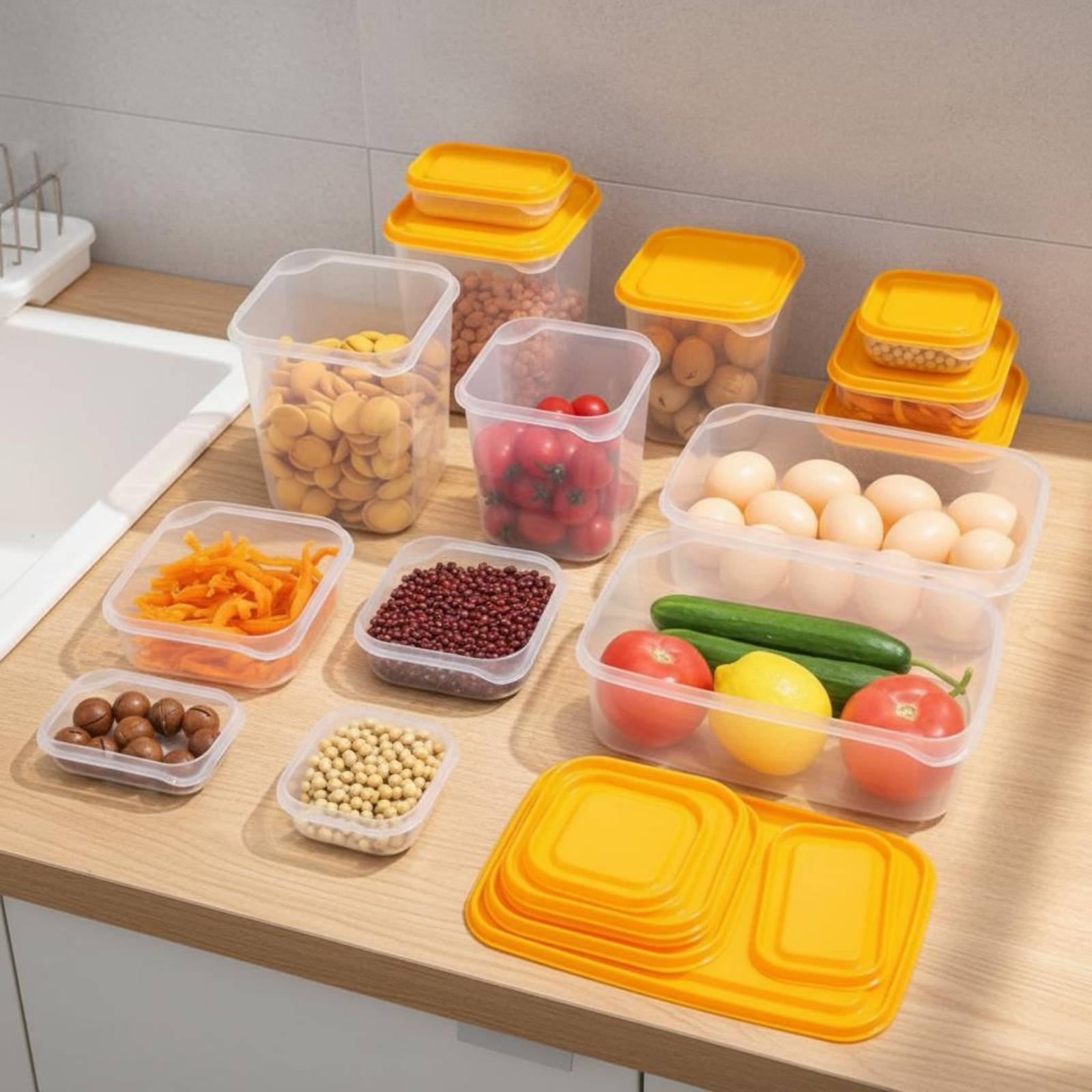 17 Buah Set Kotak Penyimpanan  - Food Storage Containers With Lids ulasan dan harga