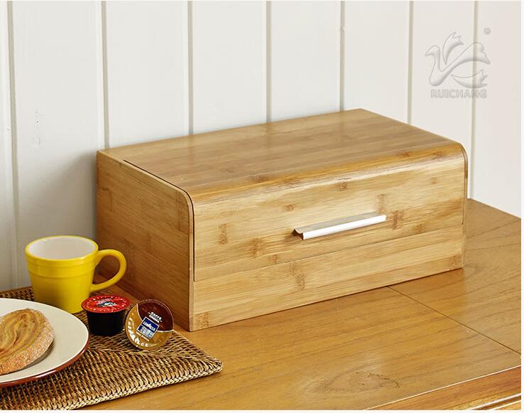 Kotak roti anti debu Kotak pen - Bread Box Bamboo ulasan dan harga