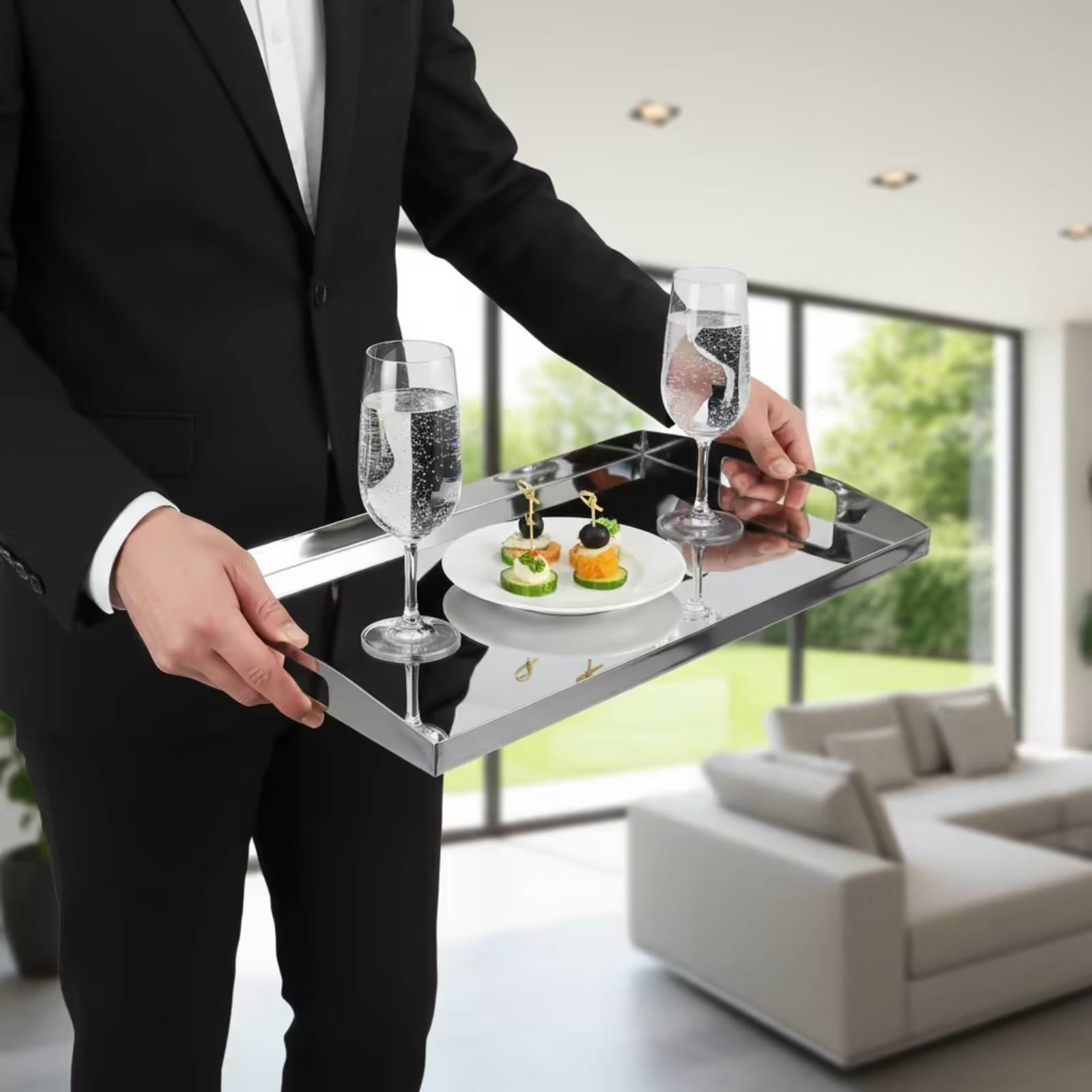 Nampan Baja Tahan Karat Nampan - Food Storage In Stainless Steel ulasan dan harga
