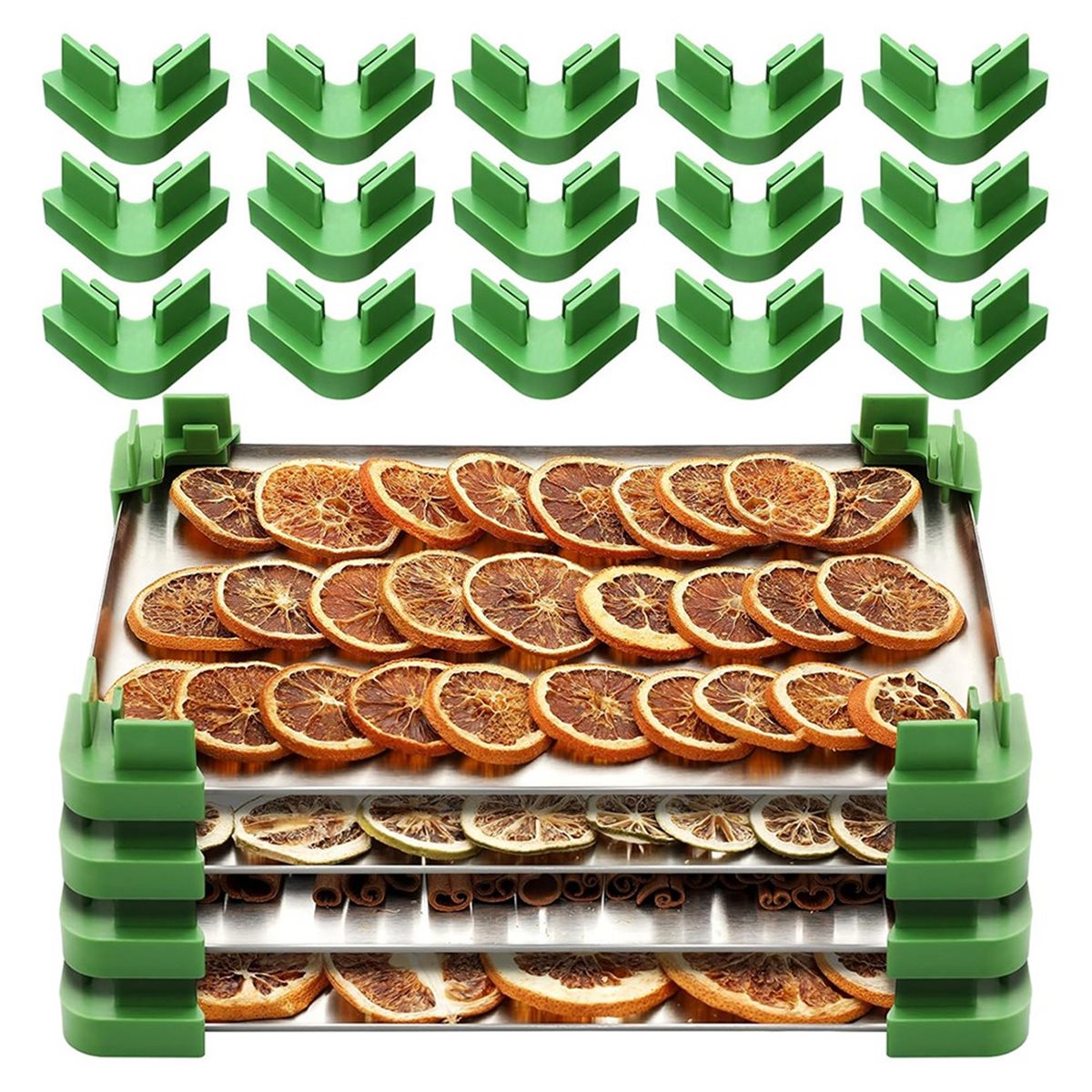 A78I Set Penumpuk Baki 16 Buah - Food Storage Freeze Dried ulasan dan harga