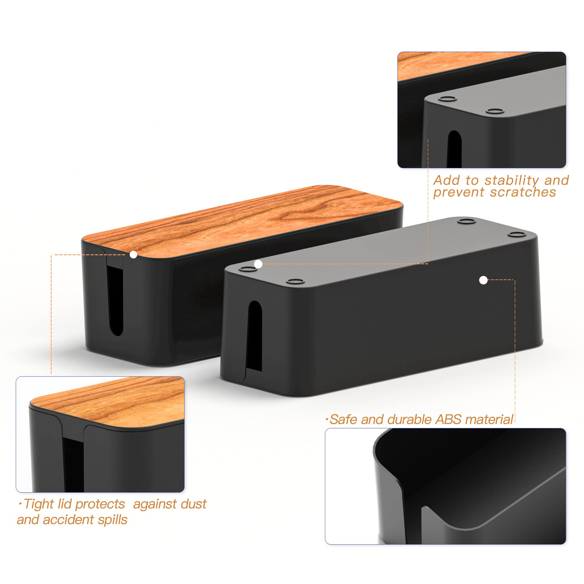Kotak manajemen kabel, Kit man - Bread Box Bamboo ulasan dan harga