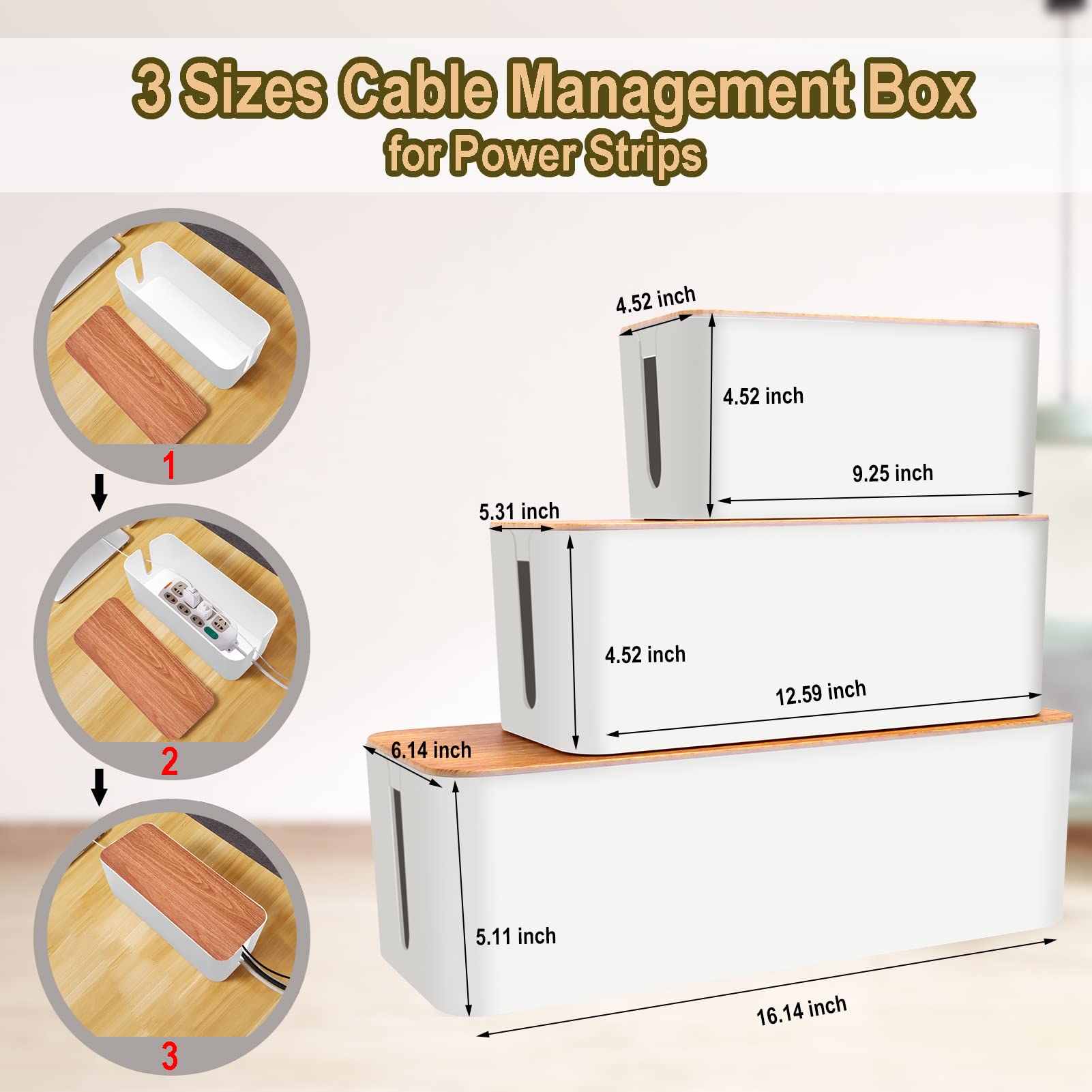 Kotak manajemen kabel, Kit man - Bread Box Bamboo ulasan dan harga