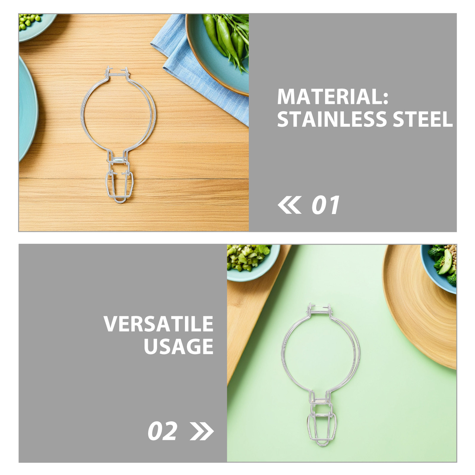 6 Buah Kunci Pegas Penutup Sto - Food Storage In Stainless Steel ulasan dan harga