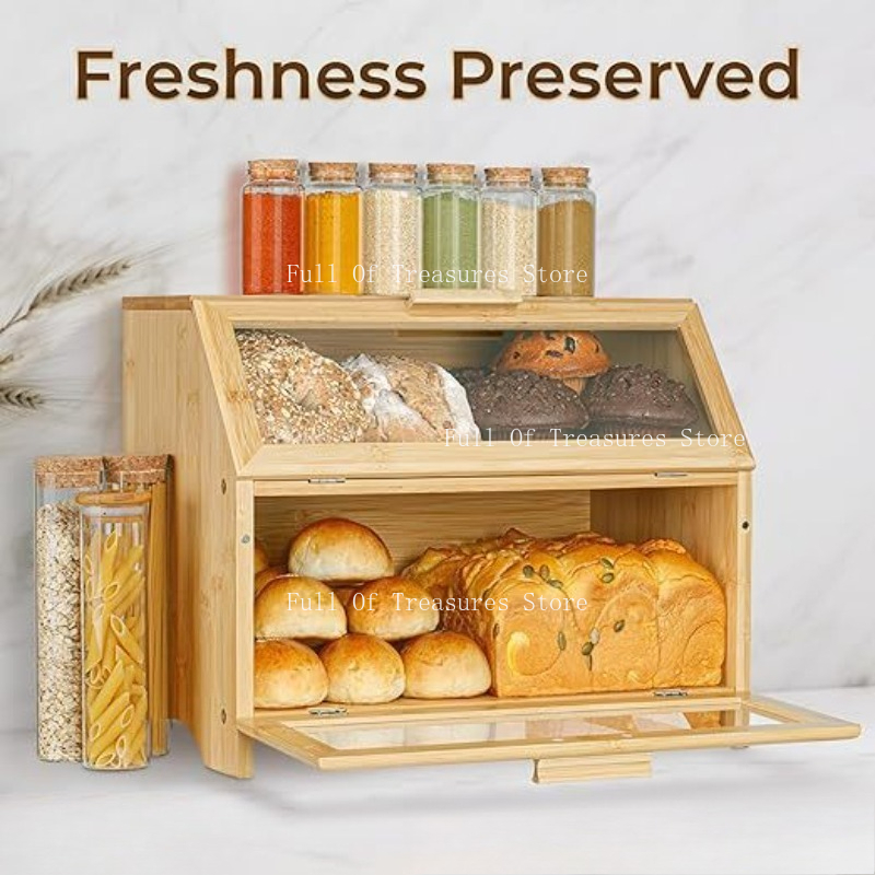Kotak Roti Bambu Cocok untuk P - Bread Box Bamboo ulasan dan harga
