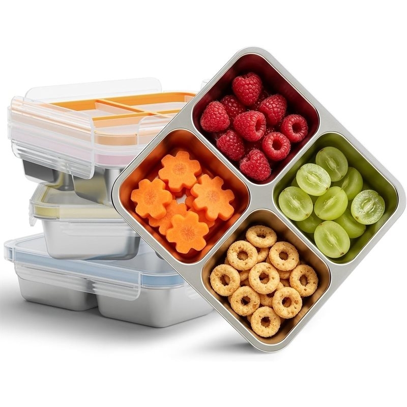 GIGI 4Pack Wadah Makanan Ringa - Food Storage Metal Box ulasan dan harga