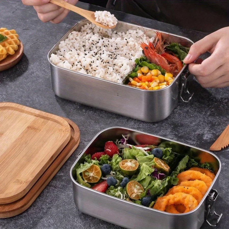 Kotak Makan Siang Tutup Bambu  - Food Storage Square Containers ulasan dan harga
