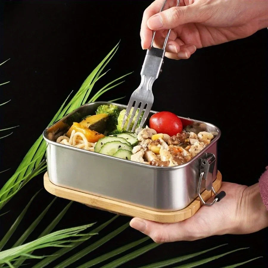 Kotak Makan Siang Tutup Bambu  - Food Storage Square Containers ulasan dan harga