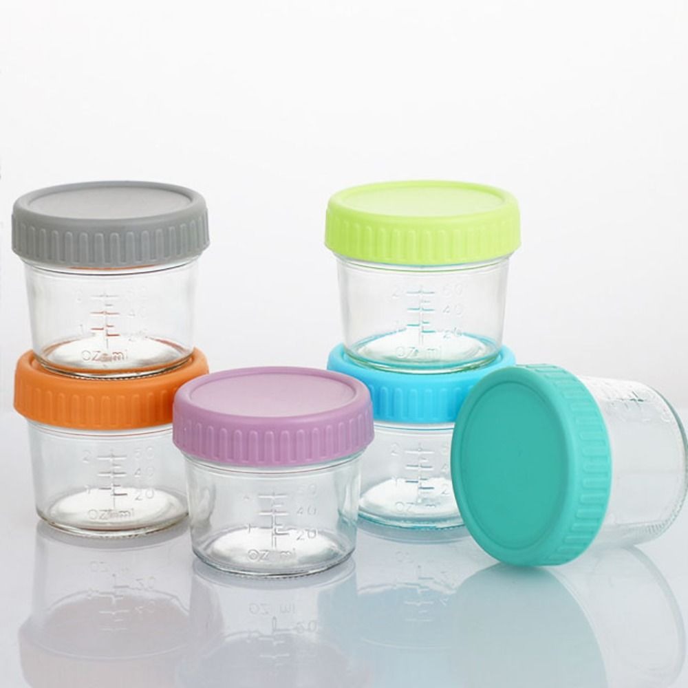 6 Buah Toples Makanan Bayi Kac - Food Storage Glass Box ulasan dan harga