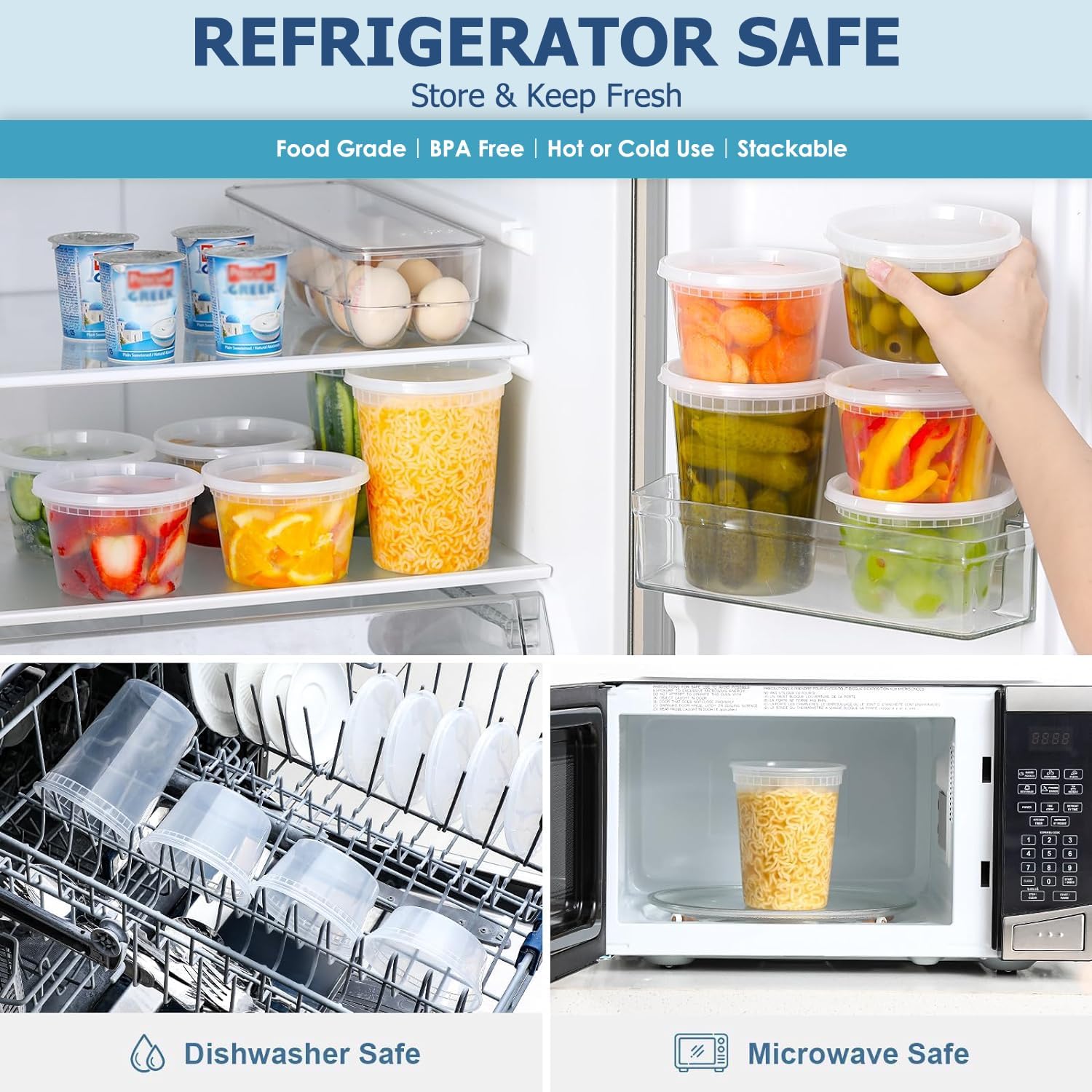 24 buah wadah penyimpanan maka - Food Storage Containers With Lids ulasan dan harga