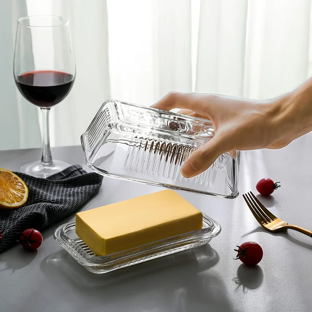 Tempat Mentega Kaca Vintage Mu - Food Storage Glass Box ulasan dan harga