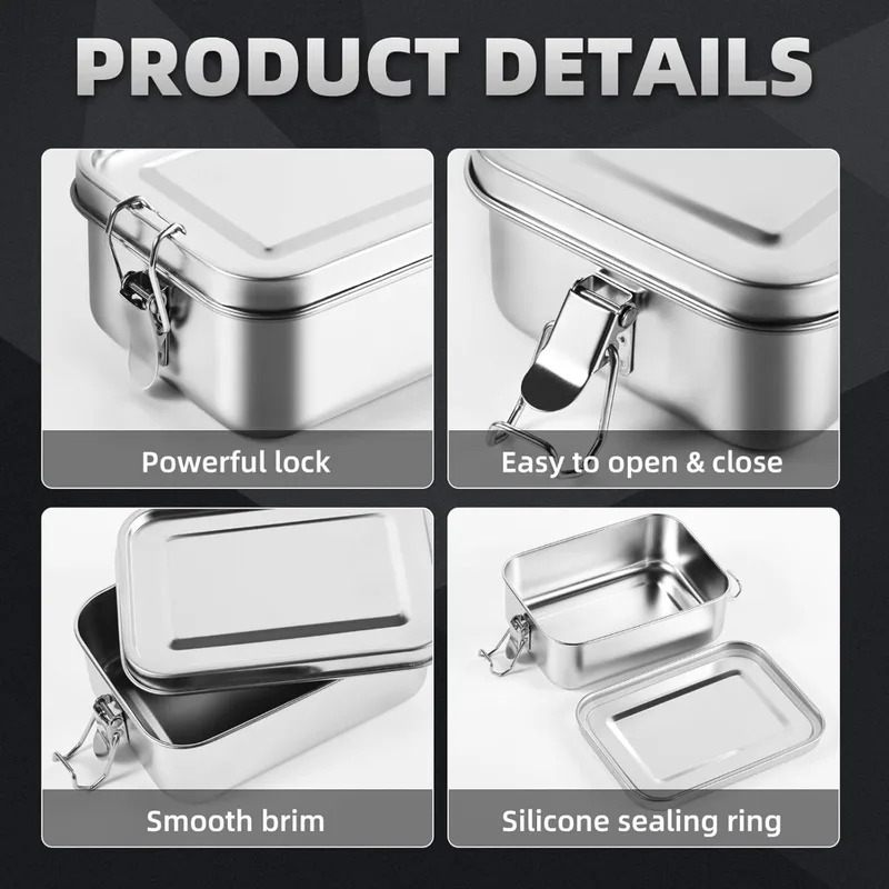 Kotak Makan Bento dari Baja Ta - Food Storage Metal Box ulasan dan harga