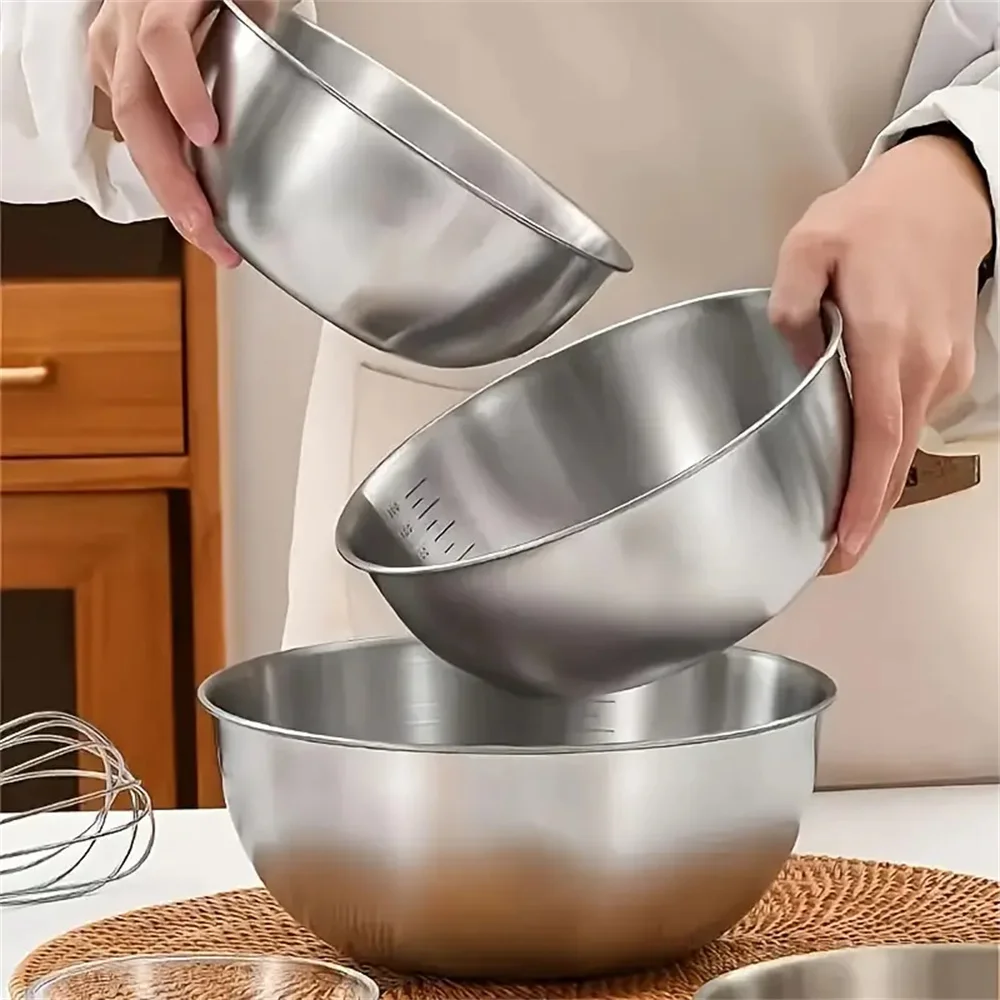 1-3 Set Mangkuk Stainless Stee - Food Storage In Stainless Steel ulasan dan harga