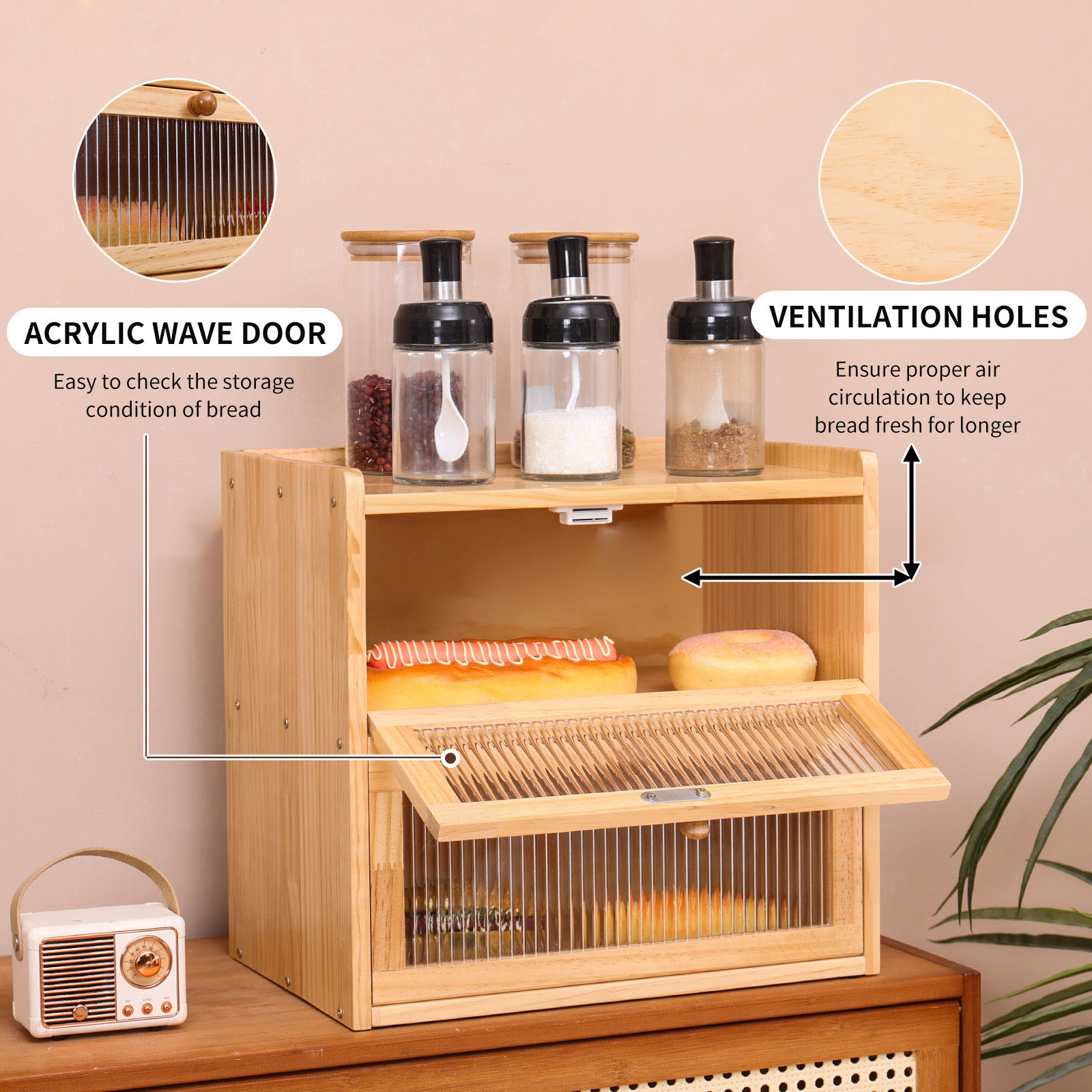 Kotak Roti Tempat Penyimpanan  - Bread Box Bamboo ulasan dan harga