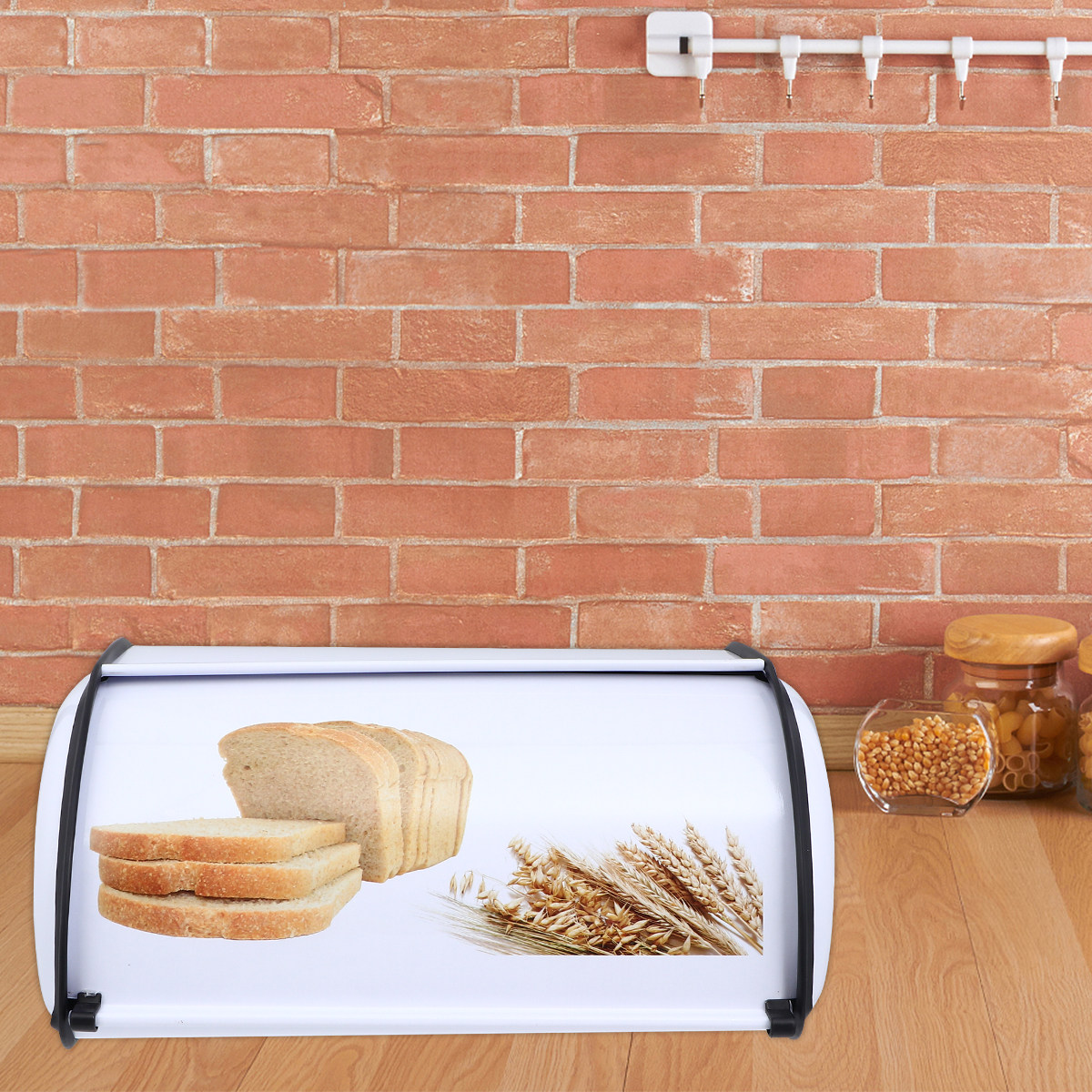 1Pcs Kotak Roti Logam Premium  - Bread Box Bamboo ulasan dan harga